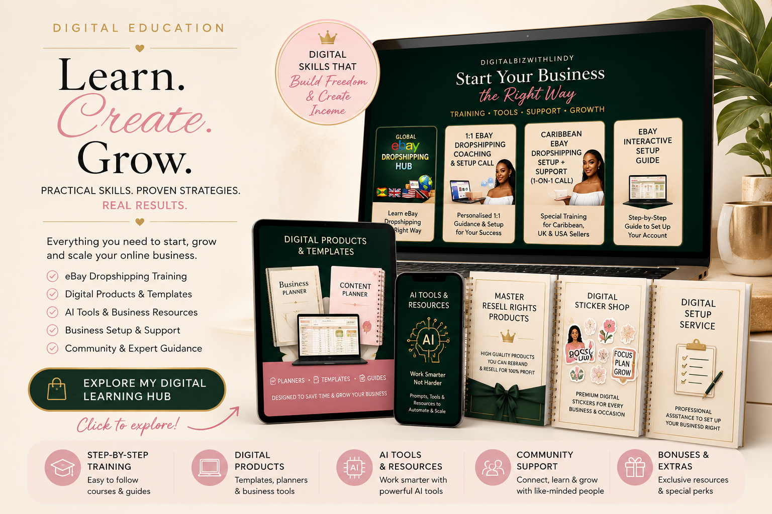 Explore DigitalBizWithLindy digital education, business resources, training and support